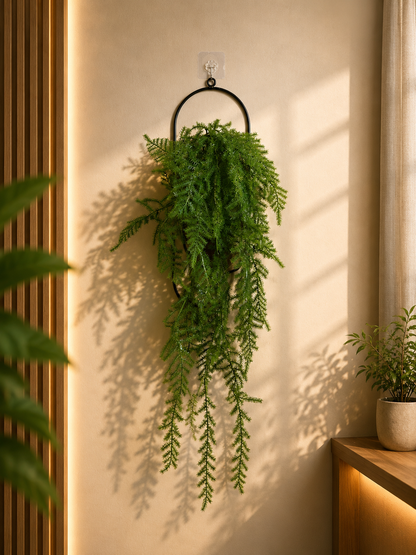 Artificial walk hanging with metal frame