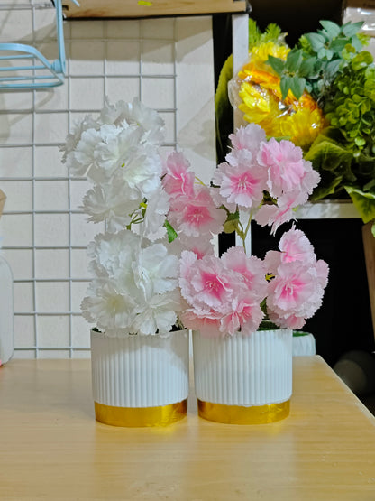 Buy 1 Get 1 FREE White and Pink Blossom Mini Pot